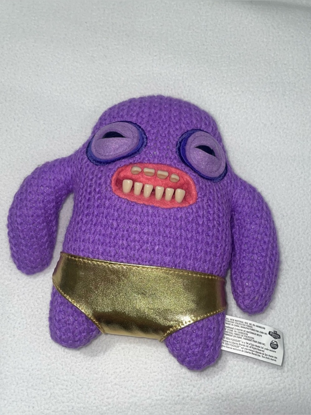 Fuggler Gold Fuggs Mr Needles Purple Funny Ugly Monsters 9" Zuru Golden
